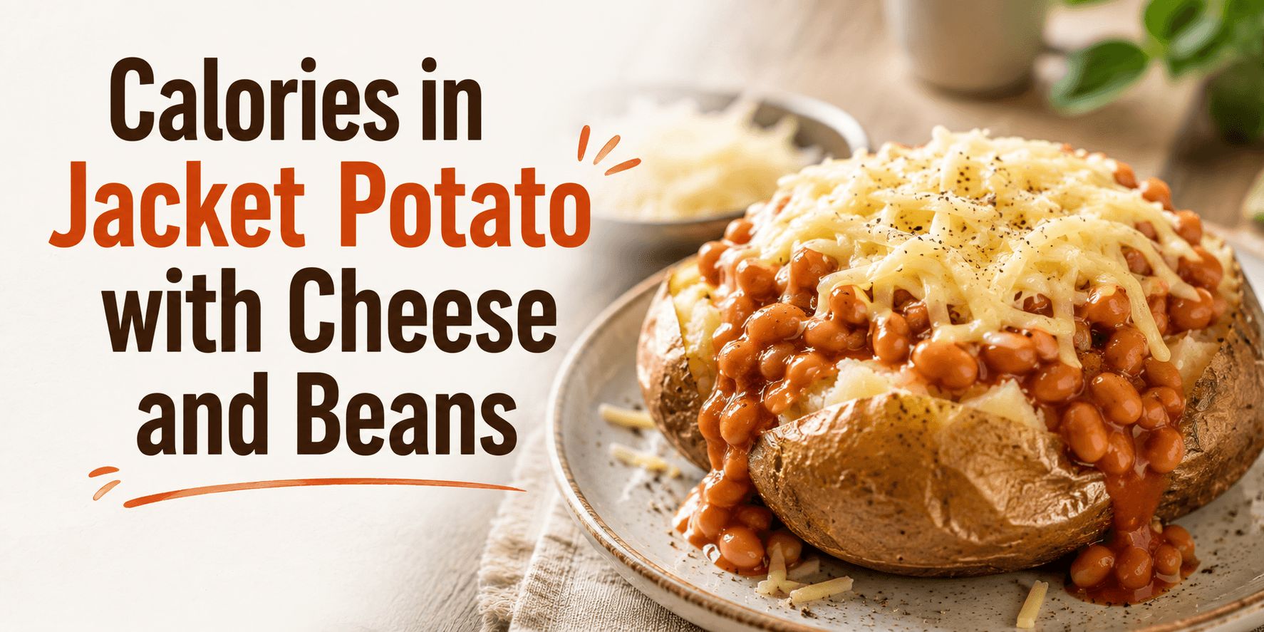 Calories in jacket potato with cheese and Beans
