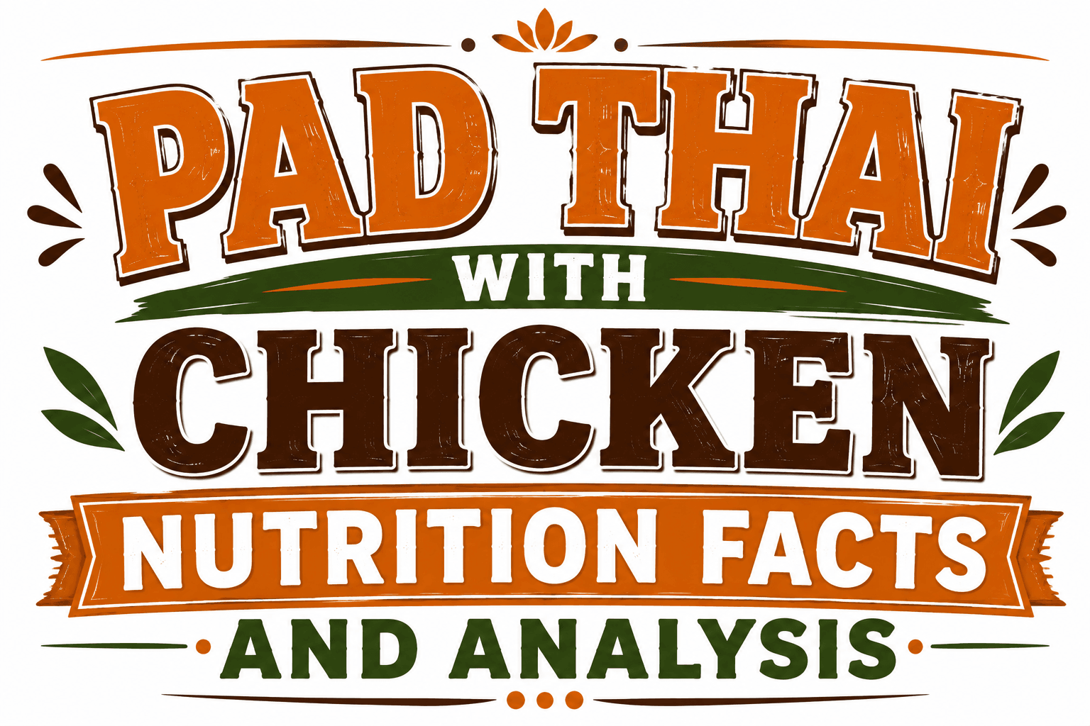 Pad Thai with chicken nutrition facts and analysis
