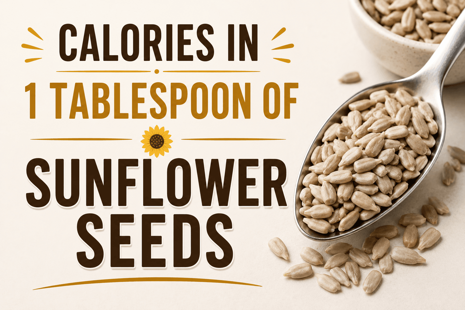 Calories in 1 tablespoon of sunflower Seeds 