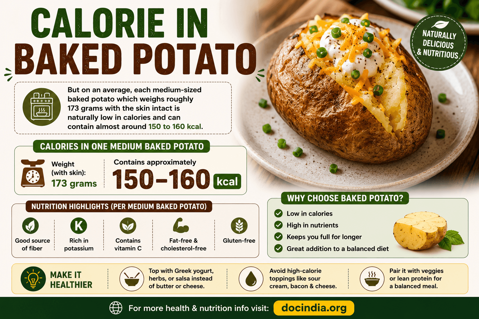 calories in baked potato